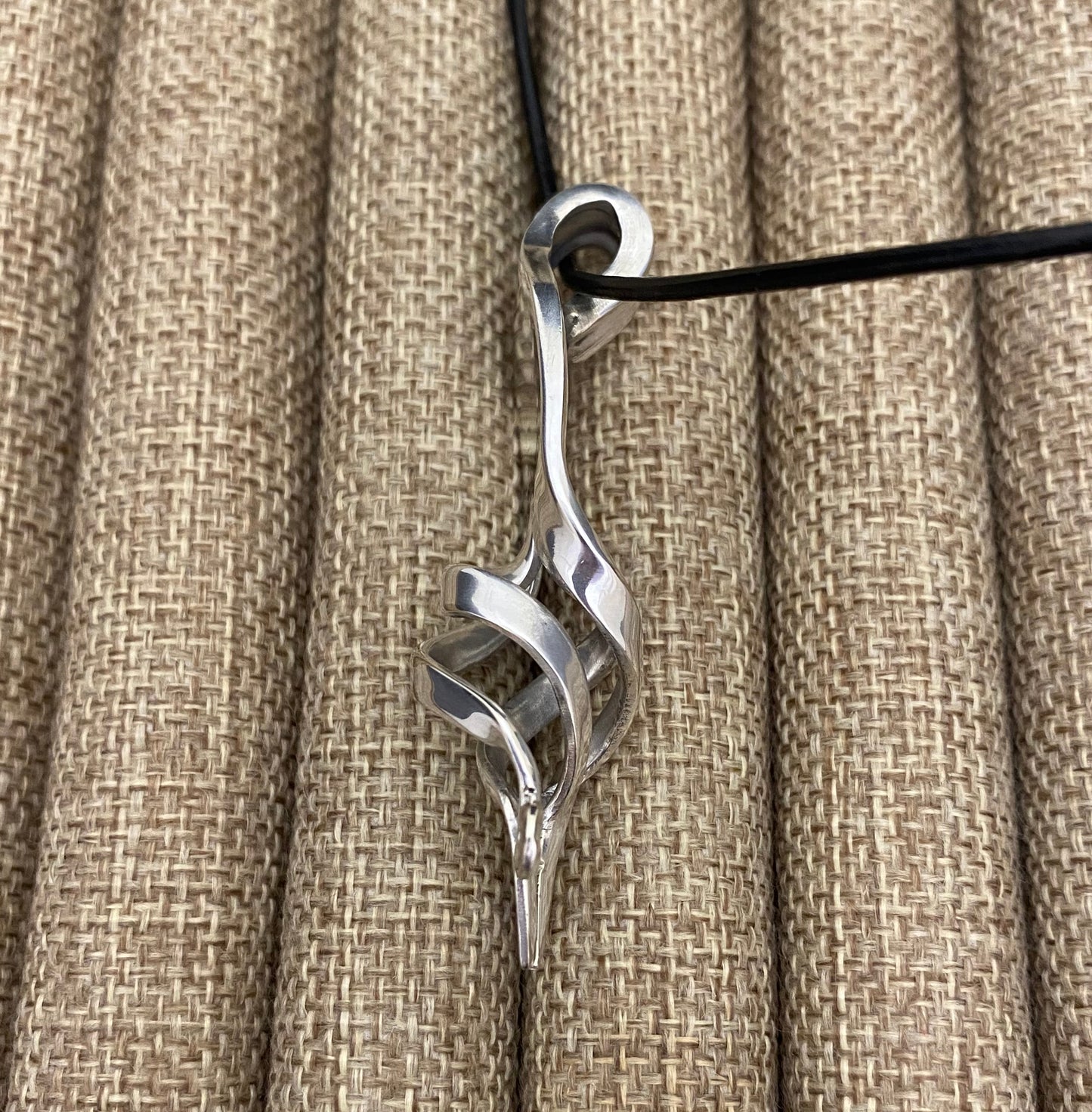 Fork Necklace in Basket Twist Design