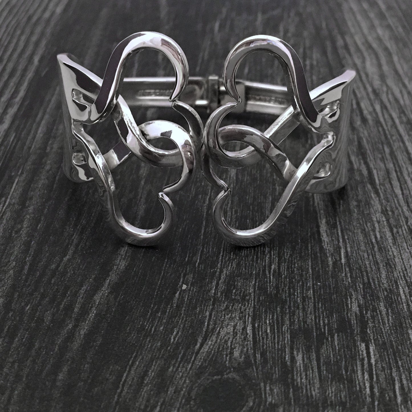 Intertwining Hearts 2 Double Fork Bracelet