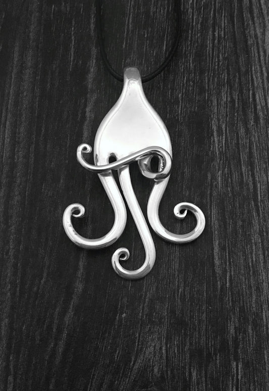 Abstract 7 Fork Necklace