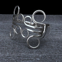 Load image into Gallery viewer, Circles 3 Double Fork Bracelet
