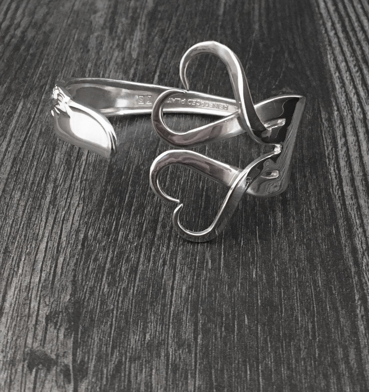Double Heart Fork Bracelet