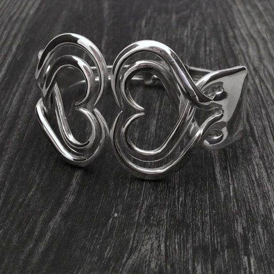 Heart 4 Double Fork Bracelet