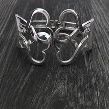 Load image into Gallery viewer, Intertwining Hearts 2 Double Fork Bracelet
