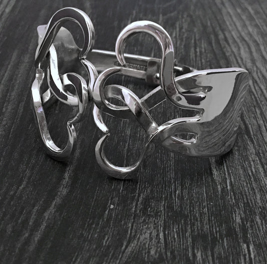Intertwining Hearts 2 Double Fork Bracelet