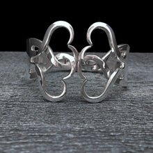Load image into Gallery viewer, Intertwining Hearts 2 Double Fork Bracelet
